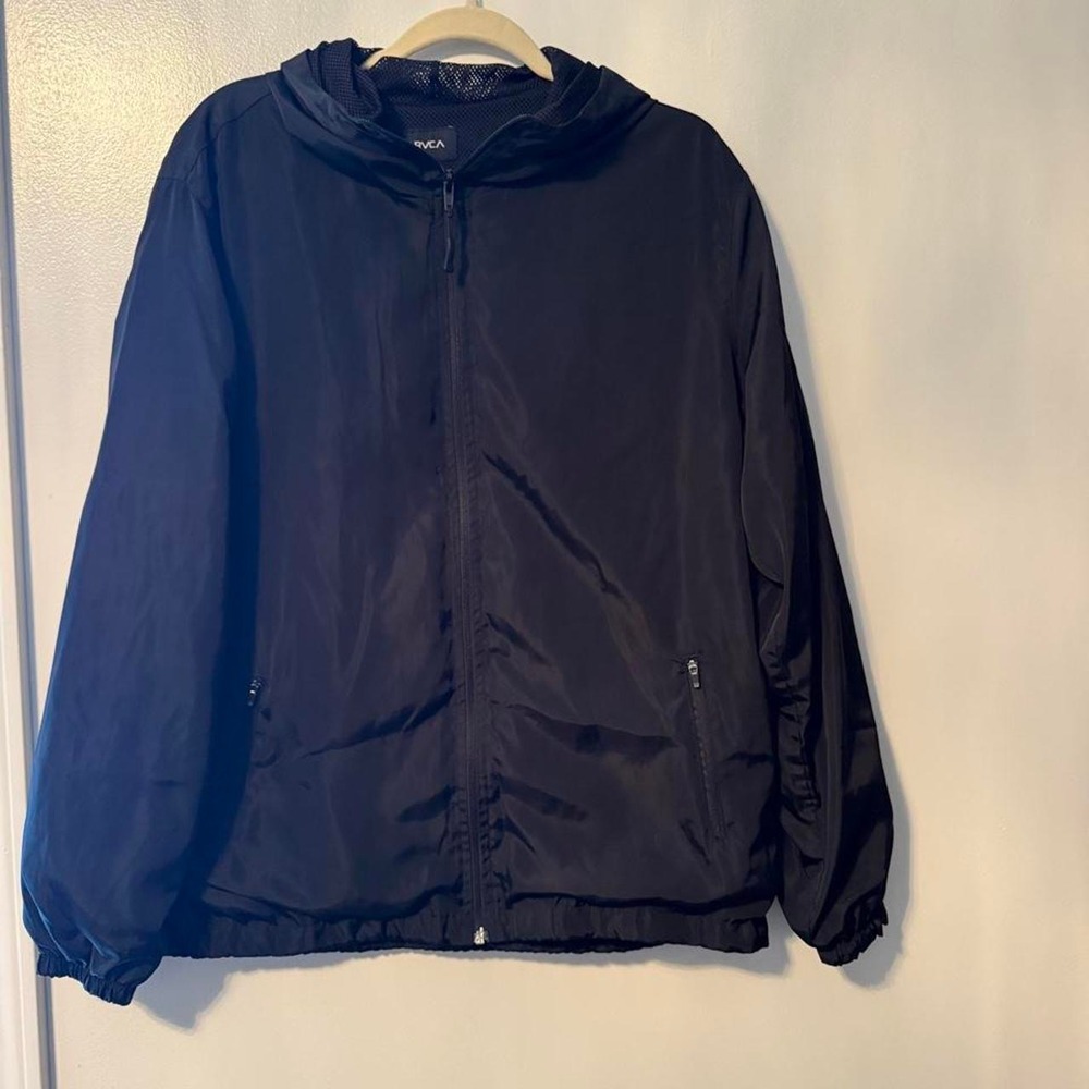 Black Windbreaker Fall Jacket size Medium